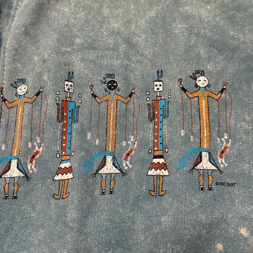 Stone Aged Navajo Yei Pearl Snap Sweater Jacket Womens XL